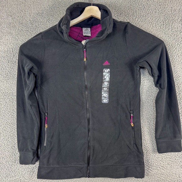 Adidas GS P-fleece Jacket Womens Medium Full‎ Zip Performance Activewear - Picture 1 of 14